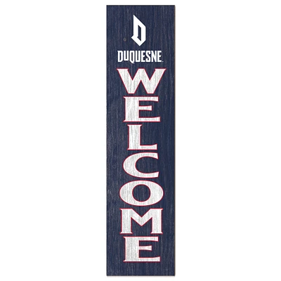 Duquesne Dukes 12'' x 48'' Welcome Outdoor Leaner