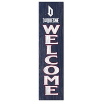 Duquesne Dukes 12'' x 48'' Welcome Outdoor Leaner