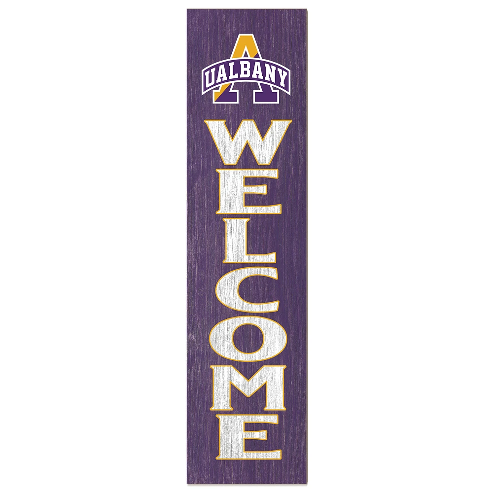 UAlbany Great Danes 12'' x 48'' Welcome Outdoor Leaner