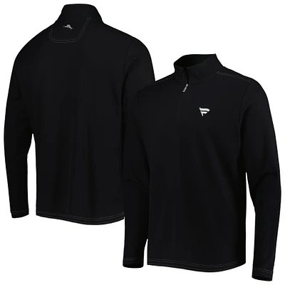 Men's Tommy Bahama Black Fanatics Corporate Sport Emfielder 2.0 IslandZone Half-Zip Jacket