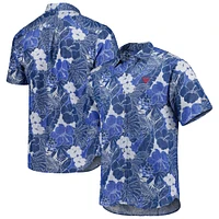 Men's Tommy Bahama Blue Fanatics Corporate Coconut Point Playa Flora Button-Up Shirt