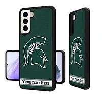 Michigan State Spartans Galaxy Endzone Stripe Personalized Bump Case