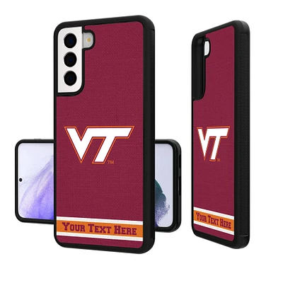 Virginia Tech Hokies Galaxy Endzone Stripe Personalized Bump Case