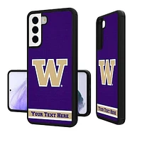 Washington Huskies Galaxy Endzone Stripe Personalized Bump Case