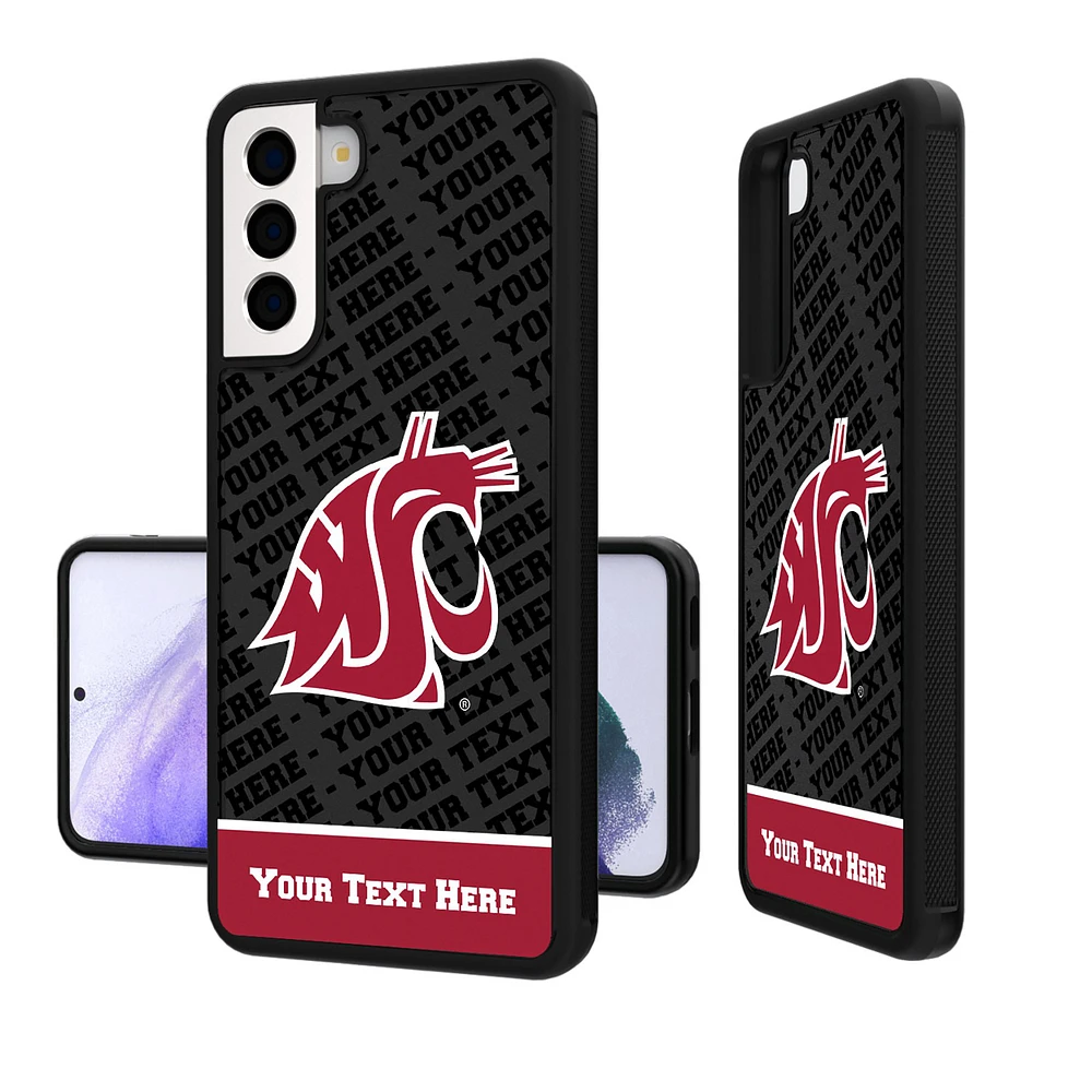 Washington State Cougars Galaxy Endzone Personalized Bump Case