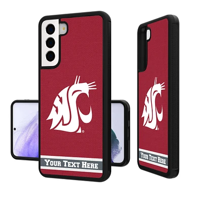 Washington State Cougars Galaxy Endzone Stripe Personalized Bump Case
