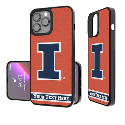 Illinois Fighting Illini Stripe iPhone Personalized Bump Case