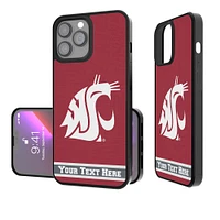 Washington State Cougars Stripe iPhone Personalized Bump Case