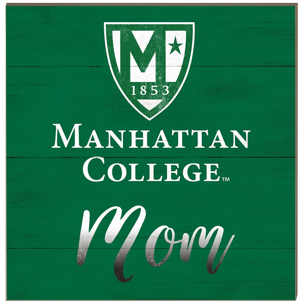 Manhattan Jaspers 10'' x 10'' Mom Plaque