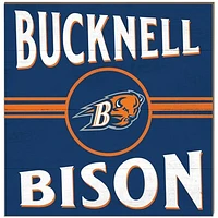 Bucknell Bison 10'' x 10'' Retro Team Sign