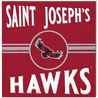 Saint Joseph's Hawks 10'' x 10'' Retro Team Sign