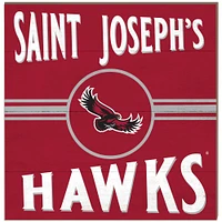 Saint Joseph's Hawks 10'' x 10'' Retro Team Sign