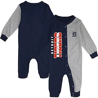 Infant Navy/Heather Gray Detroit Tigers Halftime Sleeper