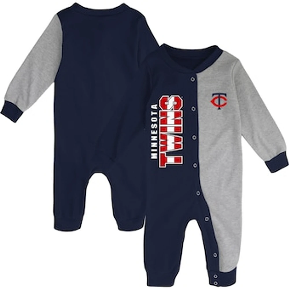 Infant Navy/Heather Gray Minnesota Twins Halftime Sleeper