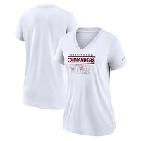 Women's Nike White Washington Commanders Hometown Collection Tri-Blend V-Neck T-Shirt