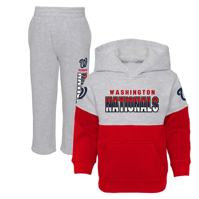 Toddler Red/Heather Gray Washington Nationals Two-Piece Playmaker Set