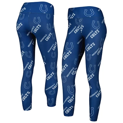 Women's Concepts Sport Royal Indianapolis Colts Breakthrough Allover Print Lounge Leggings