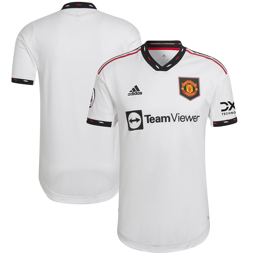 Men's adidas White Manchester United 2022/23 Away Blank Authentic Jersey