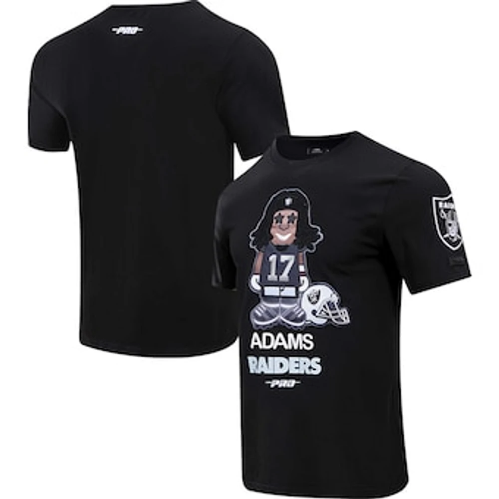 Men's Pro Standard Davante Adams Black Las Vegas Raiders Player Avatar Graphic T-Shirt