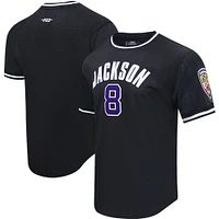 Men's Pro Standard Lamar Jackson Black Baltimore Ravens Mesh Player Name & Number Top