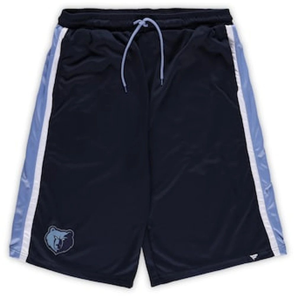 Men's Fanatics Navy Memphis Grizzlies Big & Tall Referee Iconic Mesh Shorts