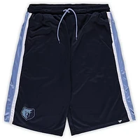 Men's Fanatics Navy Memphis Grizzlies Big & Tall Referee Iconic Mesh Shorts