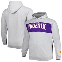 Men's Fanatics Heather Gray Phoenix Suns Big & Tall Wordmark Pullover Hoodie