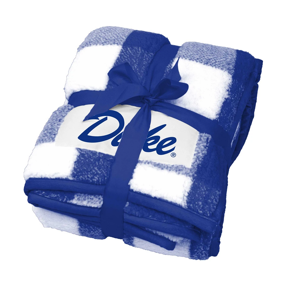 Duke Blue Devils 50'' x 60'' Buffalo Check Frost Fleece Blanket