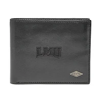 Men's Fossil Black Loyola Marymount Lions Leather Ryan RFID Flip ID Bifold Wallet