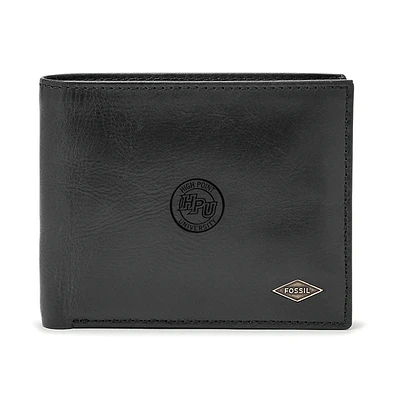 Men's Fossil Black High Point Panthers Leather Ryan RFID Passcase Wallet