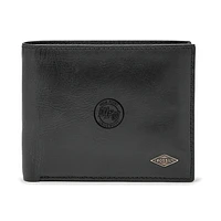 Men's Fossil Black High Point Panthers Leather Ryan RFID Passcase Wallet