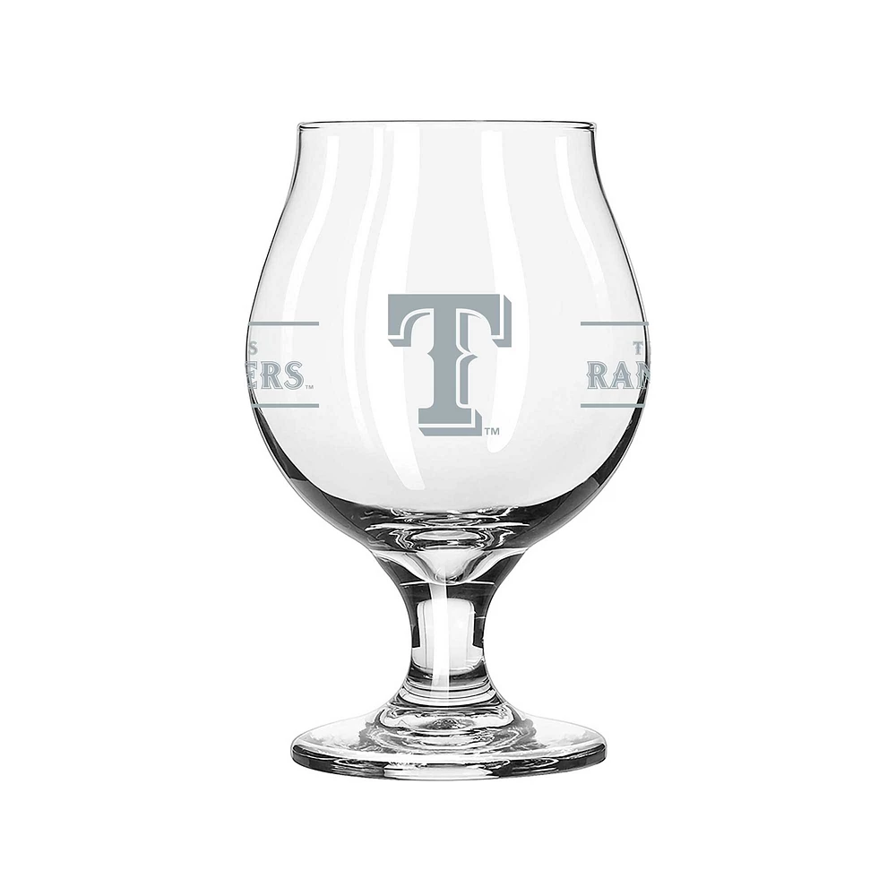 Texas Rangers 16oz. Belgium Glass