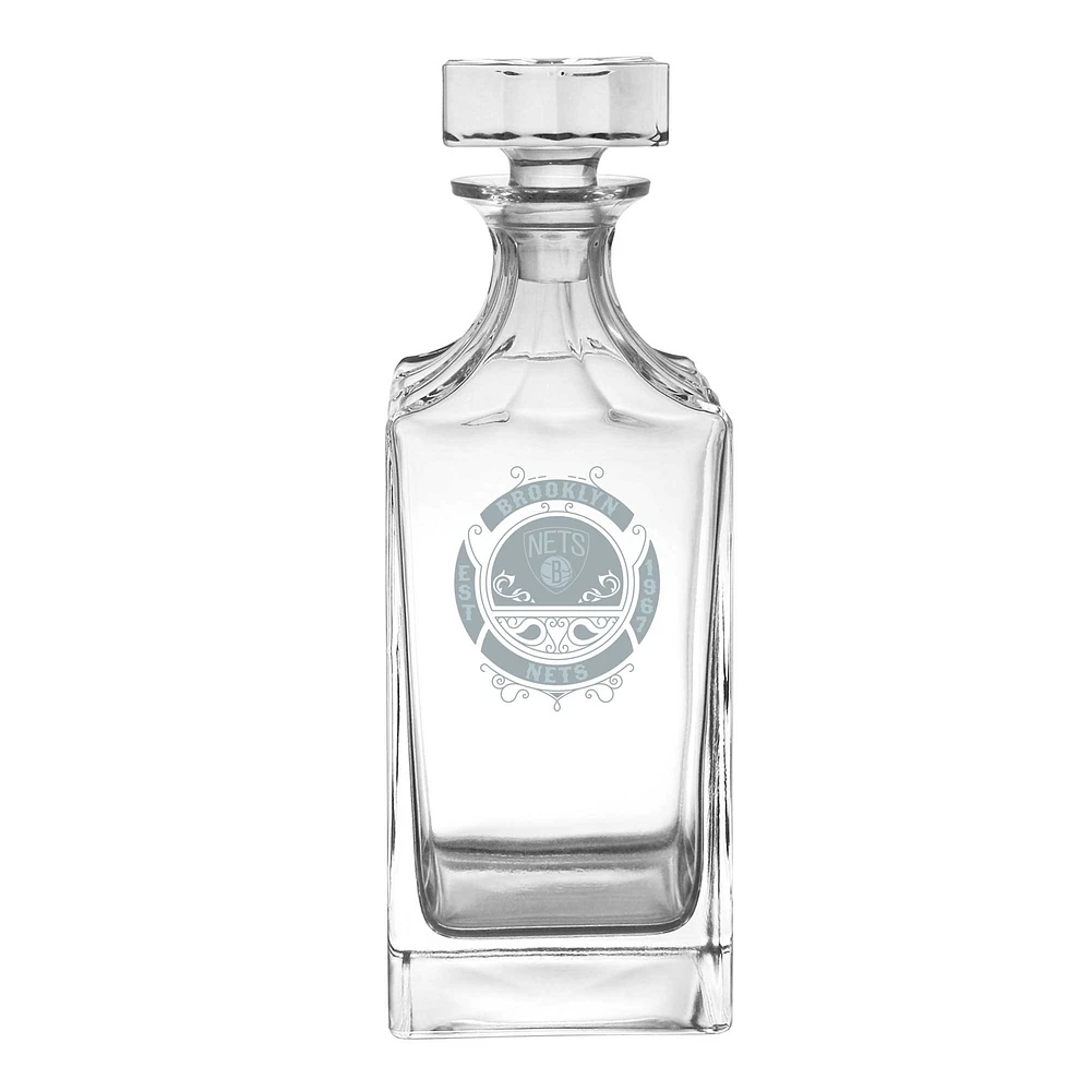 Brooklyn Nets 23.75oz. Frost Baroque Glass Decanter