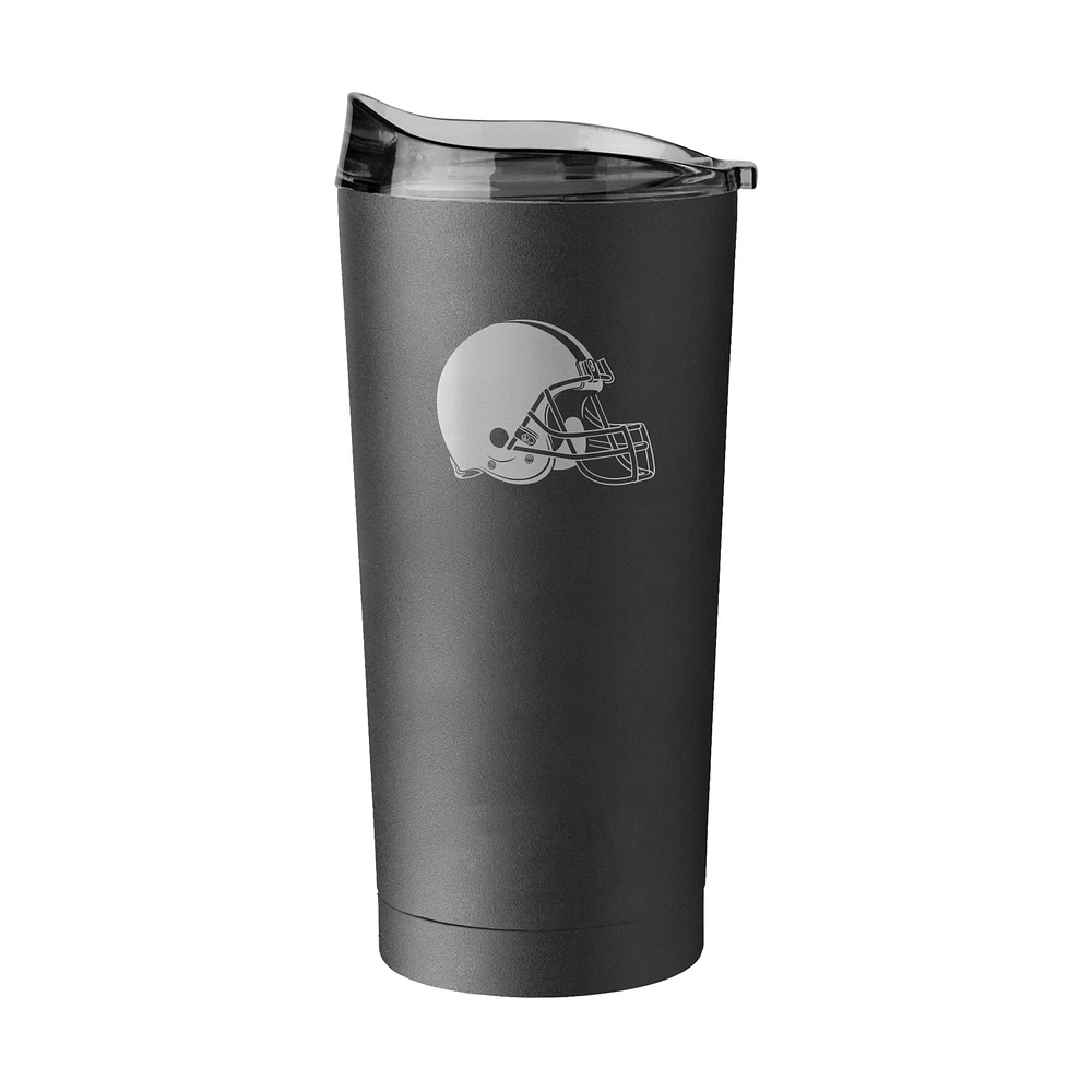 Cleveland Browns 20oz. Black Powder Coat Tumbler