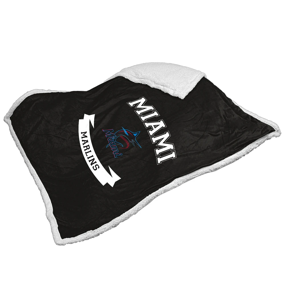 Miami Marlins 50" x 60" Sherpa Blanket