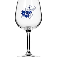 Kansas Jayhawks Logo 12oz. Stemmed Wine Glass