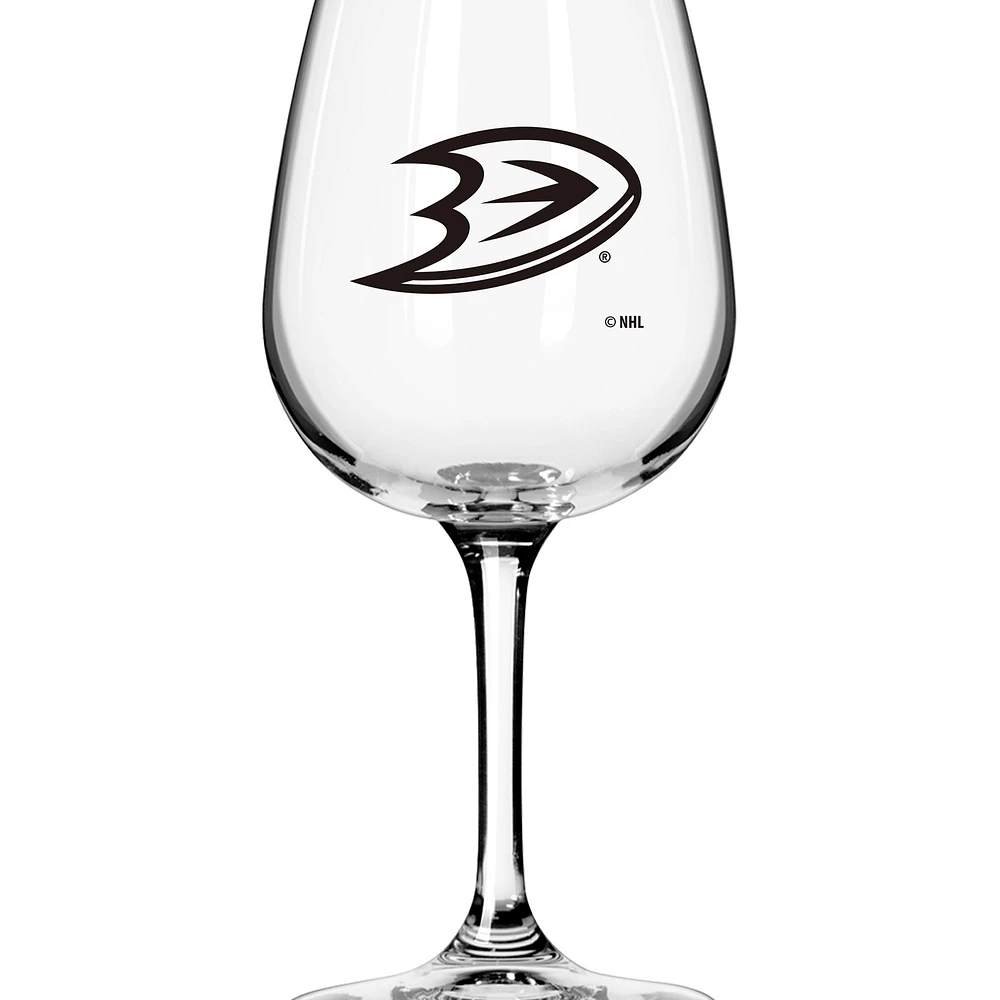 Anaheim Ducks Logo 12oz. Stemmed Wine Glass