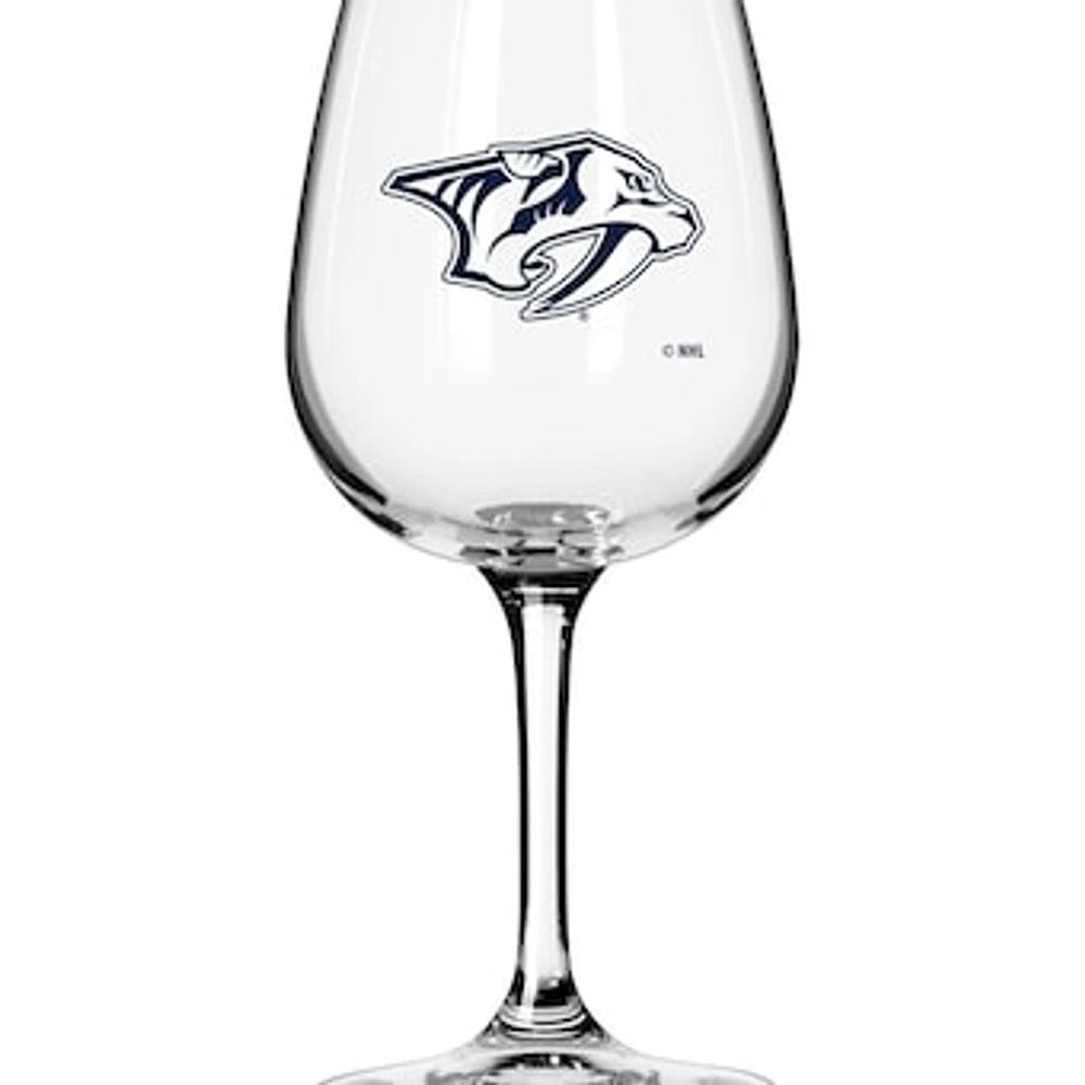 Nashville Predators Logo 12oz. Stemmed Wine Glass