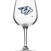 Nashville Predators Logo 12oz. Stemmed Wine Glass