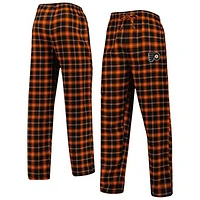 Men's Concepts Sport Black/Orange Philadelphia Flyers Ledger Flannel Sleep Pants