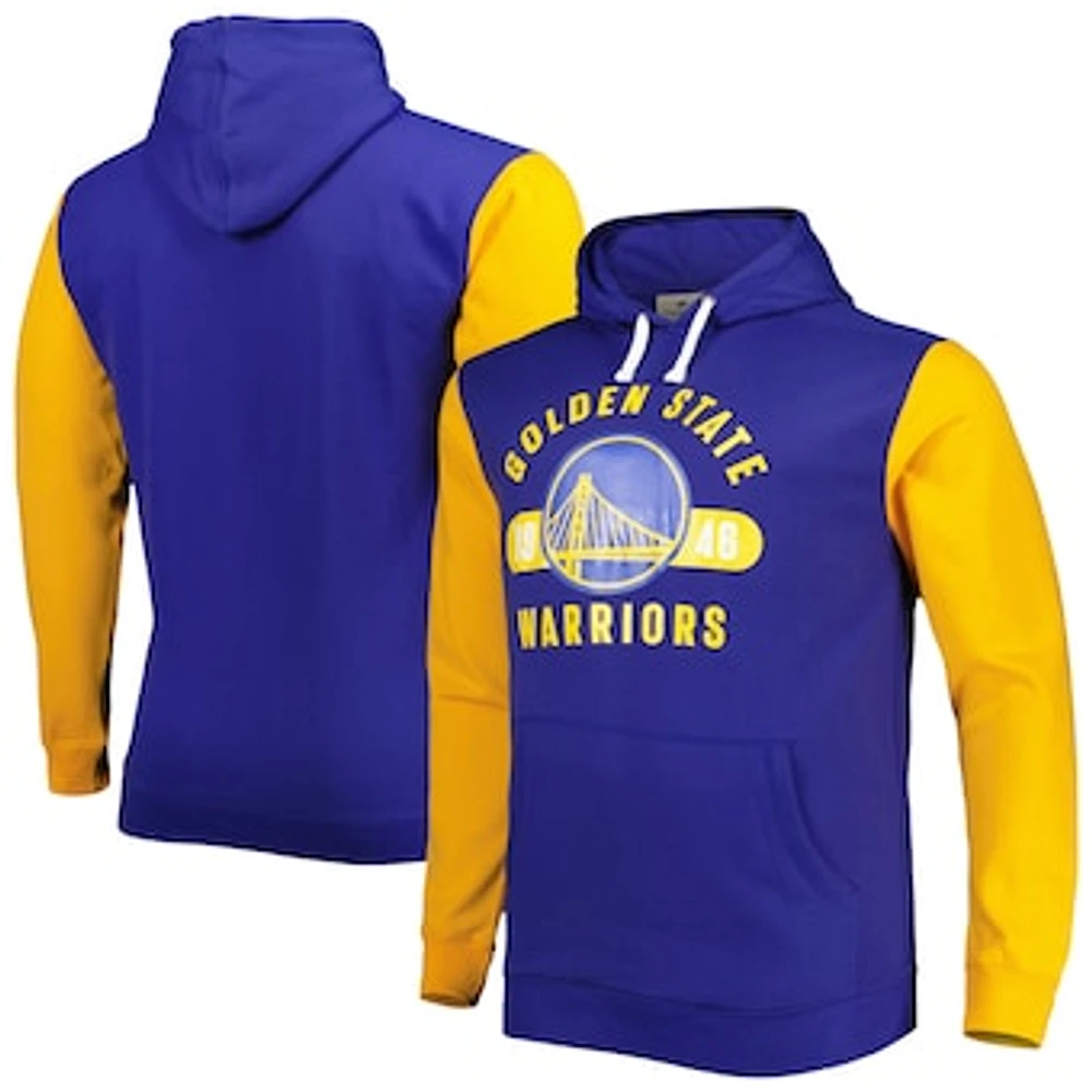 Men's Fanatics Royal/Gold Golden State Warriors Big & Tall Bold Attack Pullover Hoodie