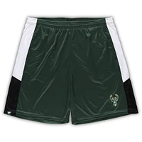 Men's Fanatics Hunter Green Milwaukee Bucks Big & Tall Champion Rush Practice Shorts