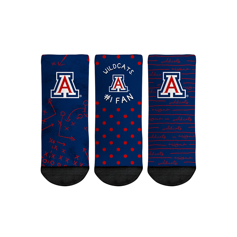 Toddler Rock Em Socks Arizona Wildcats #1 Fan 3-Pack Crew Socks Set