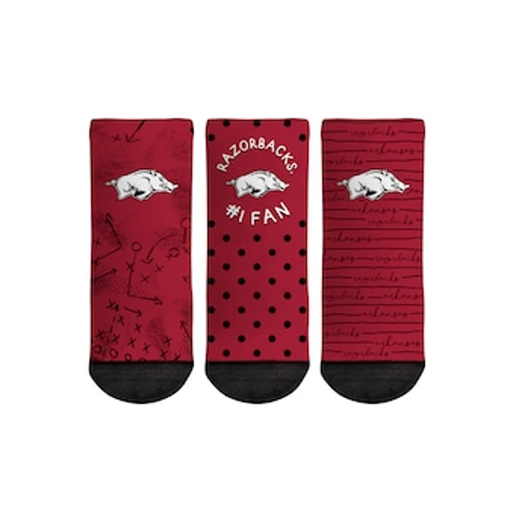 Toddler Rock Em Socks Arkansas Razorbacks #1 Fan 3-Pack Crew Socks Set