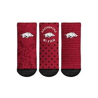 Toddler Rock Em Socks Arkansas Razorbacks #1 Fan 3-Pack Crew Socks Set