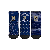 Toddler Rock Em Socks Navy Midshipmen #1 Fan 3-Pack Crew Socks Set