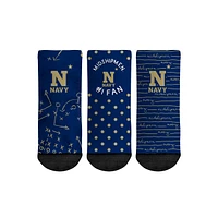 Toddler Rock Em Socks Navy Midshipmen #1 Fan 3-Pack Crew Socks Set