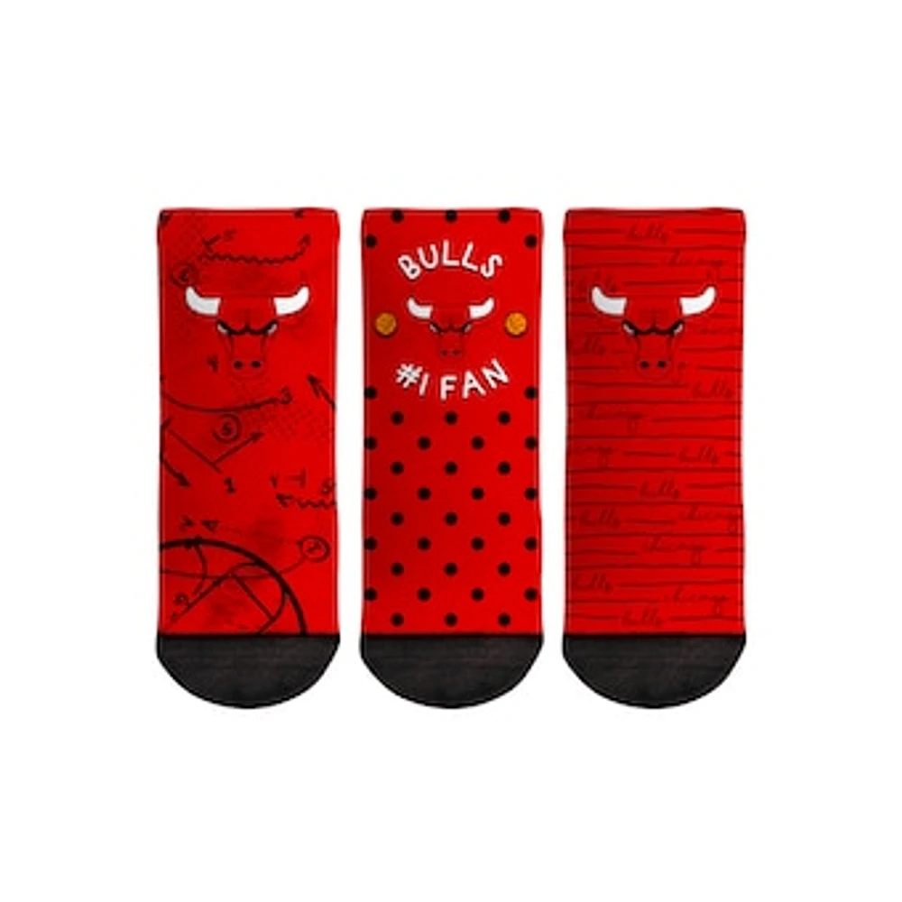 Toddler Rock Em Socks Chicago Bulls #1 Fan 3-Pack Crew Socks Set