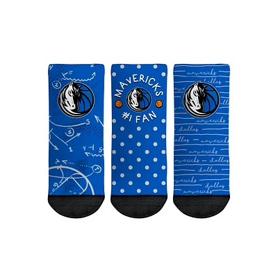 Toddler Rock Em Socks Dallas Mavericks #1 Fan 3-Pack Crew Socks Set