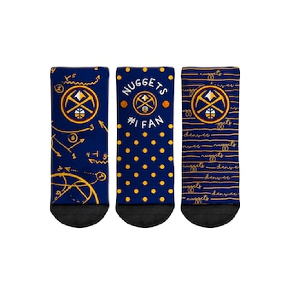 Toddler Rock Em Socks Denver Nuggets #1 Fan 3-Pack Crew Socks Set